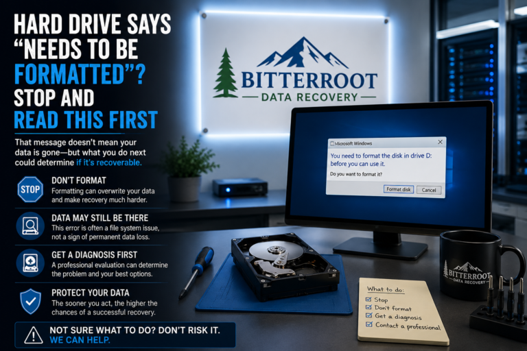 Hard Drive Says “Needs to Be Formatted”? Stop and Read This First